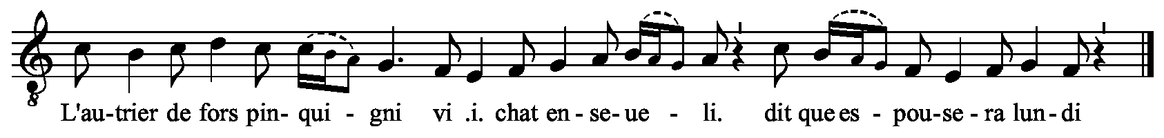 Refrain musical notation